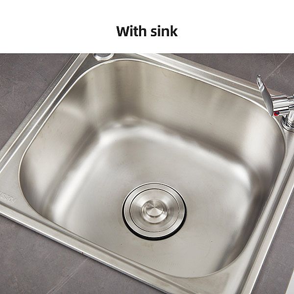 Küchenarbeitsplatte aus Aluminiumrahmen für den Außenbereich mit Spüle und Ablagen - 11D13D