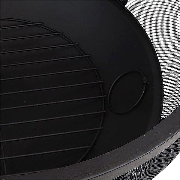 Feuerstelle mit flammender Kugel im Freien - 10H01I