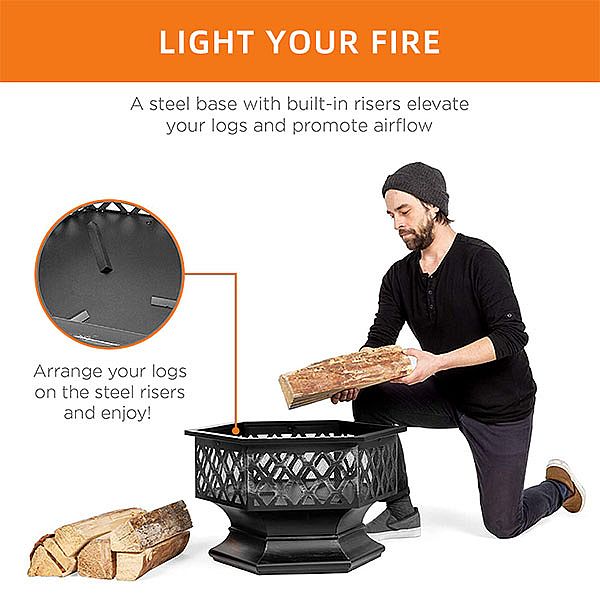 24-Zoll-Sechskant-Feuerstelle im Großhandel - 10H01K