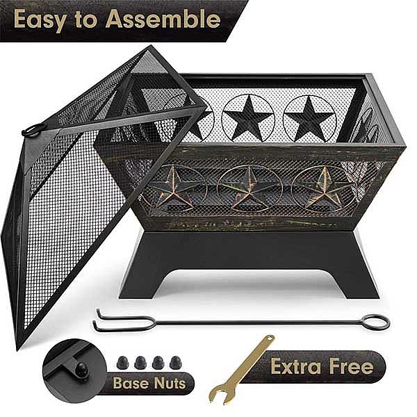 24-Zoll-Holzbefeuerte Feuerstelle im Freien - 10H01L