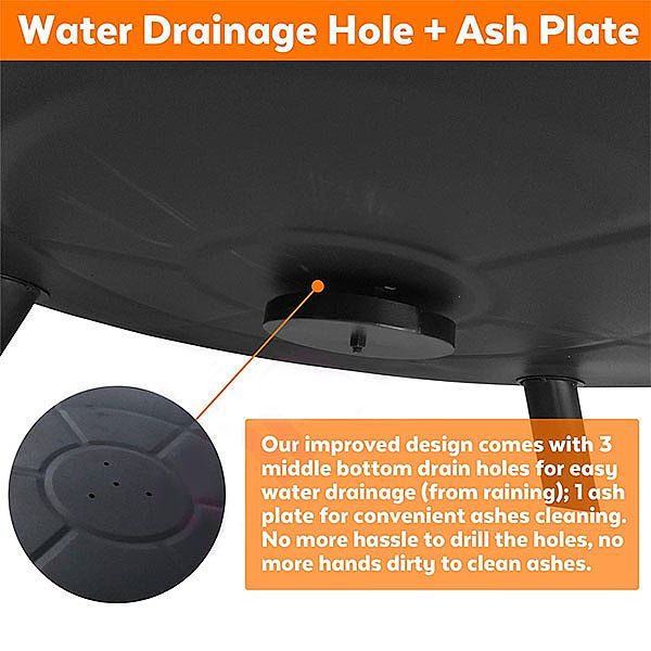 Holzbefeuertes rundes Feuerstellen-Set für den Außenbereich - 10H01N