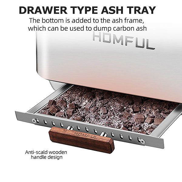 Tragbare rauchfreie Feuerstelle für den Außenbereich - 10H01P