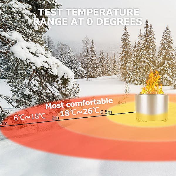 Tragbare Gartenfeuerstelle für Terrassencamp - 10H02A