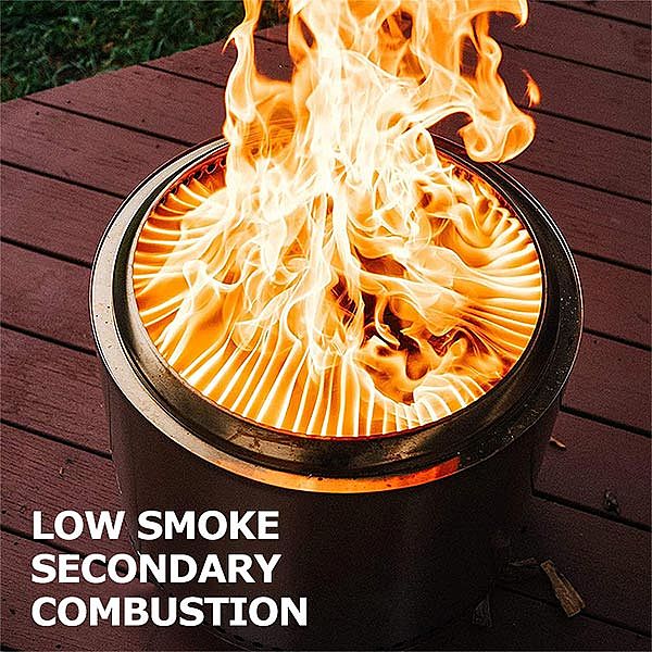 Poröse, rauchfreie Feuerstelle aus Edelstahl - 10H02K