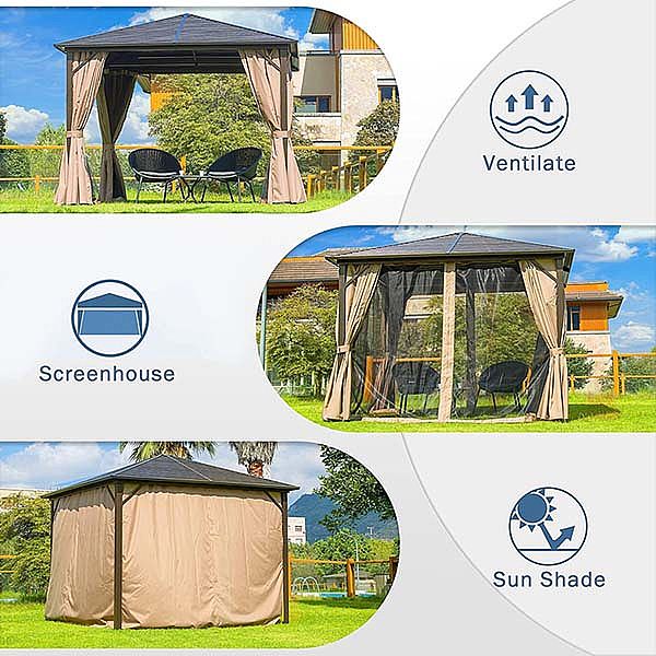 Luxuriöser Hardtop-Pavillon aus Aluminium - 10G01A