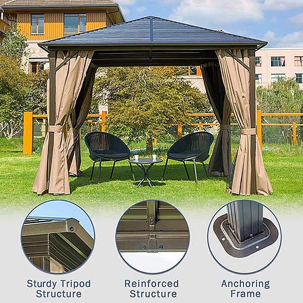 Luxuriöser Hardtop-Pavillon aus Aluminium - 10G01A