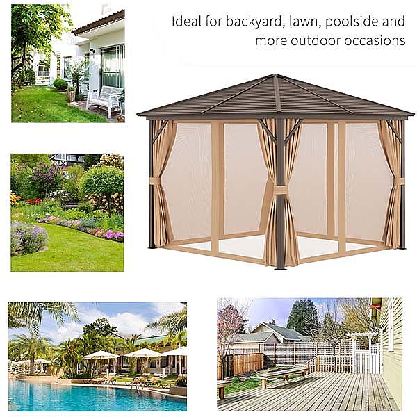 Luxuriöser Hardtop-Pavillon aus Aluminium - 10G01A