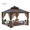 Outdoor-Pavillon aus Aluminium mit Doppeldach - 10G01C