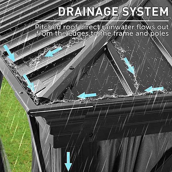 Luxus-Laube für den Außenbereich mit Mesh-Hardtop - 10G01F