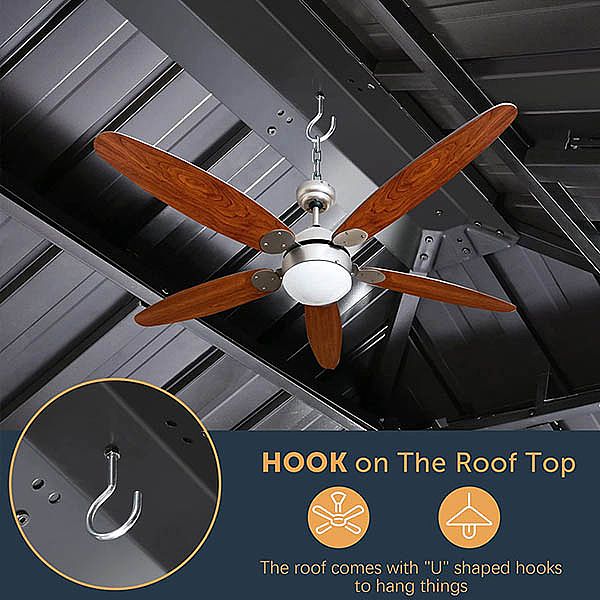 Luxus-Laube für den Außenbereich mit Mesh-Hardtop - 10G01F