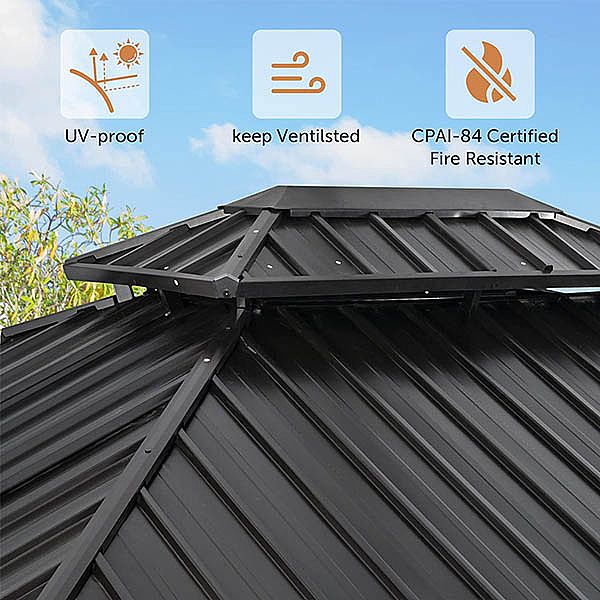 Luxus-Laube für den Außenbereich mit Mesh-Hardtop - 10G01F