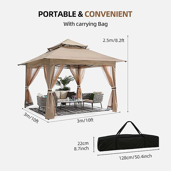 Outdoor-Aluminium-Luxus-Pop-up-Pavillon-Zelt - 10G01U