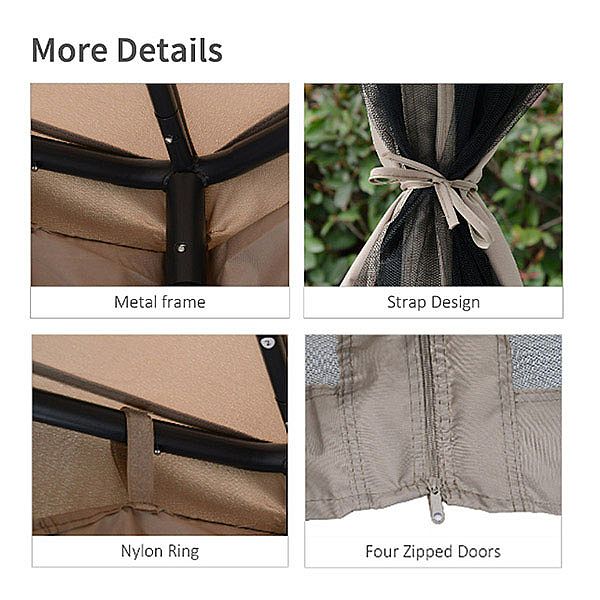 2-stöckiges Partyzelt mit Metalldach - 10G02C