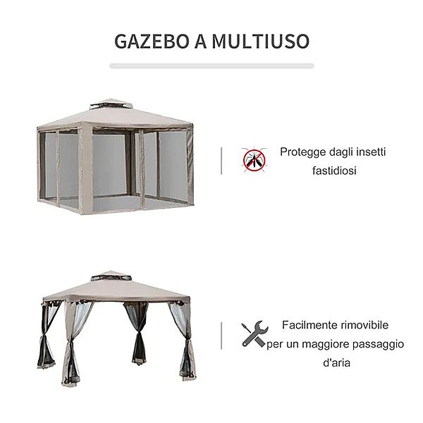 2-stöckiges Partyzelt mit Metalldach - 10G02C