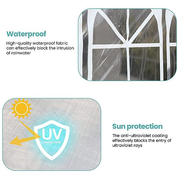 Outdoor-Pavillonzelt mit 4 abnehmbaren Seitenwänden - 10G02J