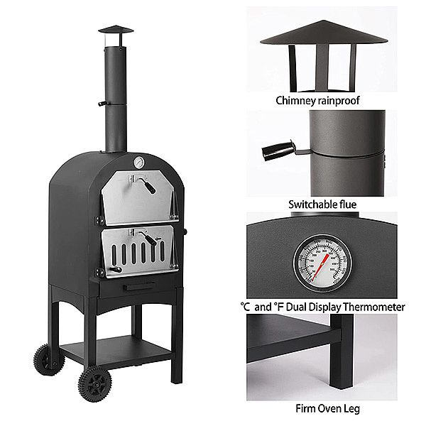 Großer holzbefeuerter Outdoor-Pizzaofen - 11H01B