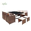 Platzsparendes Rattan-Esstisch-Set - 10D01E
