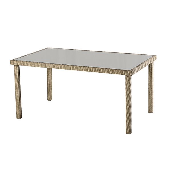 Geflecht Tisch und Stuhl Set mit sechs Stühlen Rattan Sessel - 10D01F