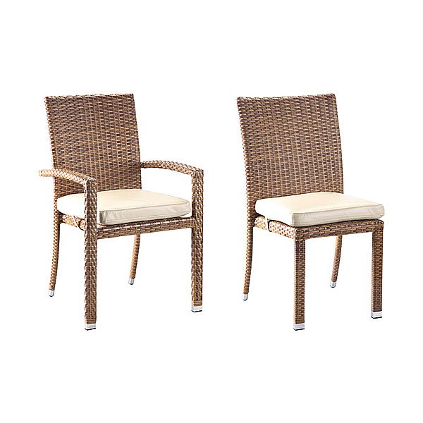 Garten Rattan 6-teiliges Esszimmer Tisch und Stuhl Set - 10D01H