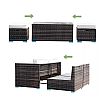 6 Stück Patio Rattan Konversationsmöbel Sets Großhandel - 10C01A