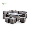 Weiden-Rattan-Möbel-Gartensofa-Set - 10C01B