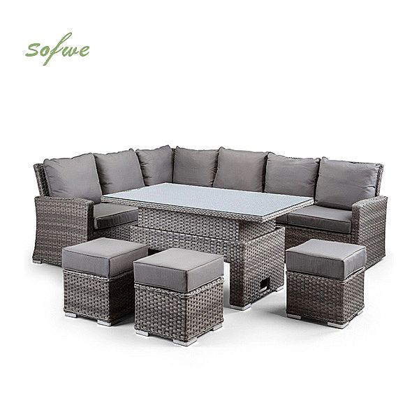 Weiden-Rattan-Möbel-Gartensofa-Set - 10C01B