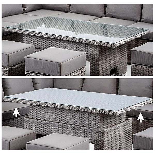 Weiden-Rattan-Möbel-Gartensofa-Set - 10C01B