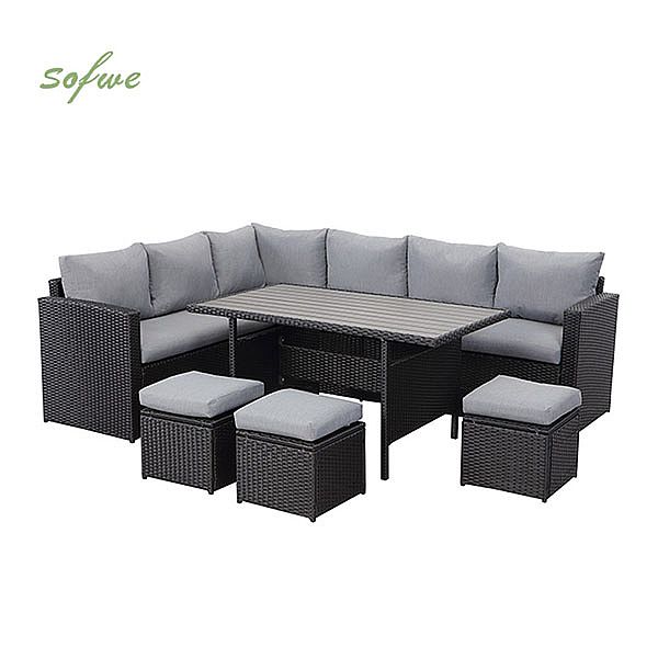 7-teiliges Korb-Rattan-Gartensofa-Set - 10C01D