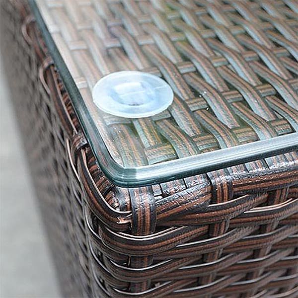 4-teiliges Gartenmöbel-Set aus Korbgeflecht und Rattan - 10C01H