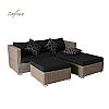 3-teiliges Lounge-Sofa-Set aus Korbgeflecht und Rattan - 10C01K