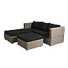 3-teiliges Lounge-Sofa-Set aus Korbgeflecht und Rattan - 10C01K