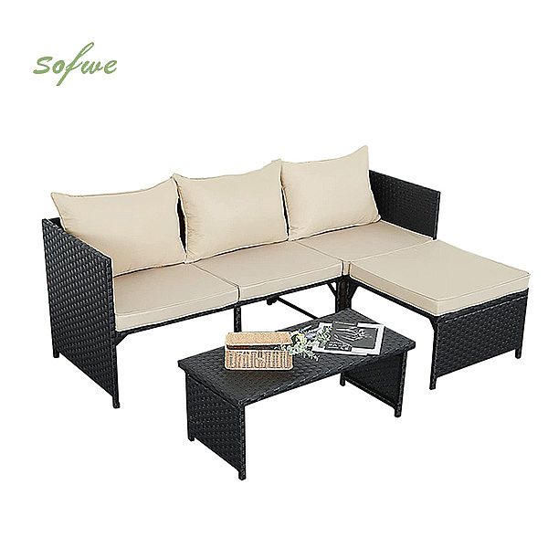 3 Stück Garten Rattan Sofa - 10C01L