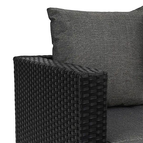 Garten-Rattan-Möbel-Sets in Schwarz - 10C01M