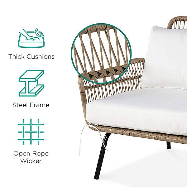 Handgeflochtene Rattanmöbel für den Außenbereich - 10C01N