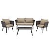 Luxuriöses 4-teiliges Sofa-Set mit Rattan-Möbeln - 10C01Q