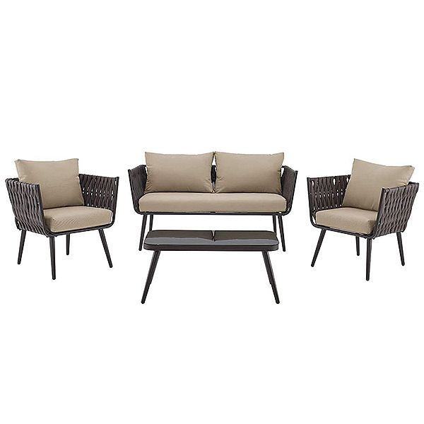 Luxuriöses 4-teiliges Sofa-Set mit Rattan-Möbeln - 10C01Q