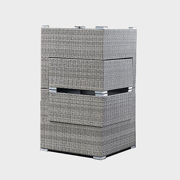 5-teilige Sonnenliegen aus Rattangeflecht für die Terrasse - 10C01R