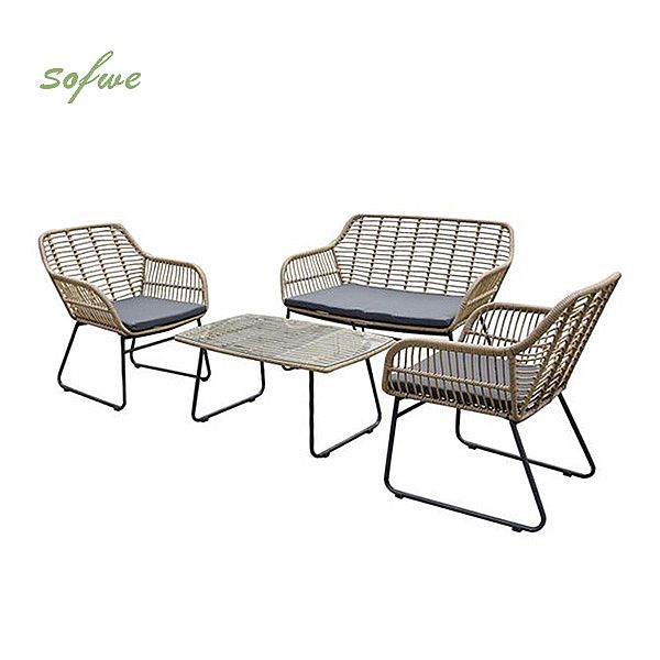 4-Sitzer-Gartensofa-Set aus Rattan-Gartenmöbeln - 10C01T