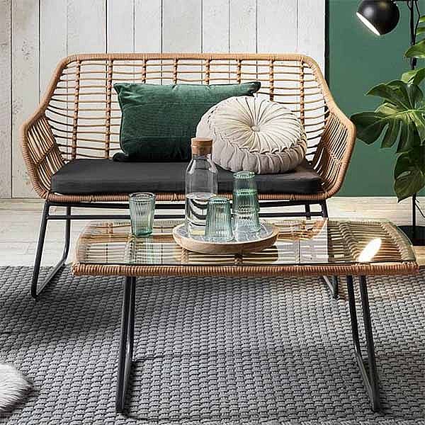 4-Sitzer-Gartensofa-Set aus Rattan-Gartenmöbeln - 10C01T