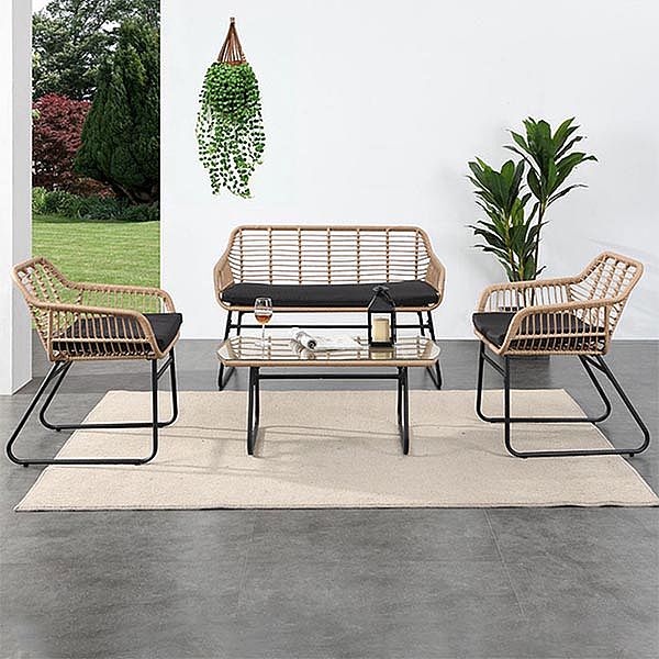 4-Sitzer-Gartensofa-Set aus Rattan-Gartenmöbeln - 10C01T