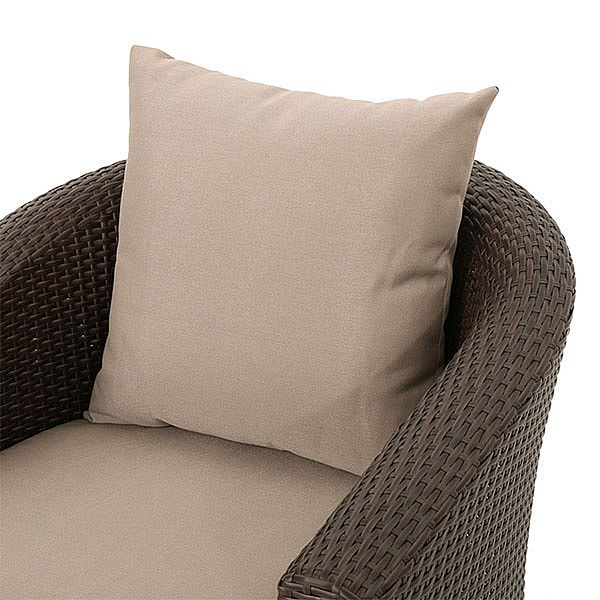 Gartenmöbel-Terrassenset mit Aluminiumrahmen und gemischtem Korbgeflecht - 10C01U