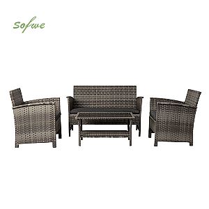 Pcs Moderne Luxus PE Wicker Rattan Garten Möbel Sofa