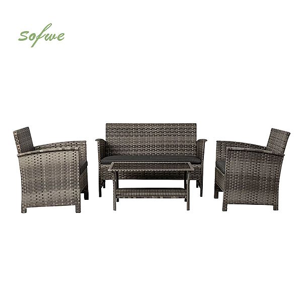 Pcs Moderne Luxus PE Wicker Rattan Garten Möbel Sofa - 10C02B