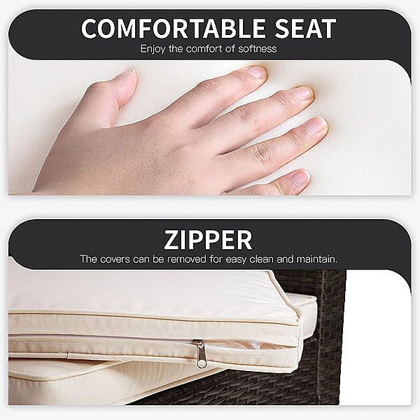 Geflochtene Rattan-Terrassen-Gesprächsmöbel-Sets - 10C02D