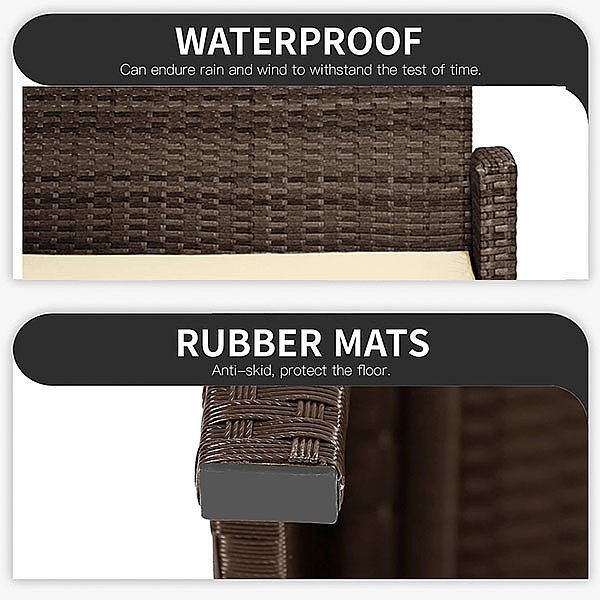 Geflochtene Rattan-Terrassen-Gesprächsmöbel-Sets - 10C02D