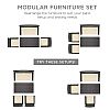Geflochtene Rattan-Terrassen-Gesprächsmöbel-Sets - 10C02D