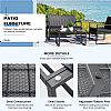 Wicker Outdoor 4-teilig Outdoor Tisch und Stuhl mit Couchtisch - 10C02E