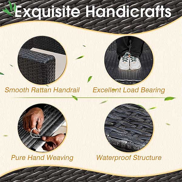 Outdoor-Gewebe-Rattan-Terrassen-Gesprächsmöbel-Sets - 10C02K