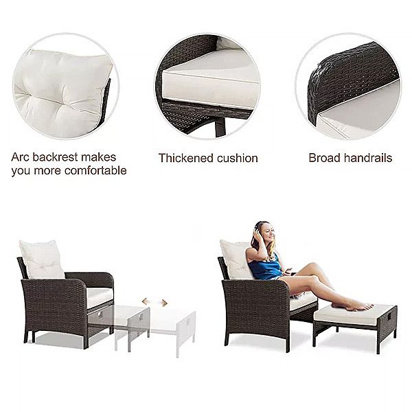 Großhandel 5-teiliges Rattan-Loungesessel-Set - 10C02L