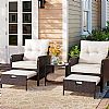 Großhandel 5-teiliges Rattan-Loungesessel-Set - 10C02L